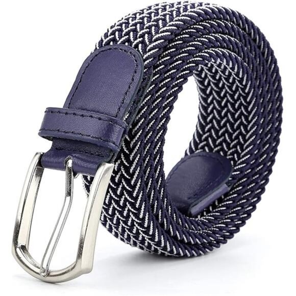 Braided Canvas Woven Elastic StretchBelts for Men/Women/Junior with Multicolored - Picture 8 of 8